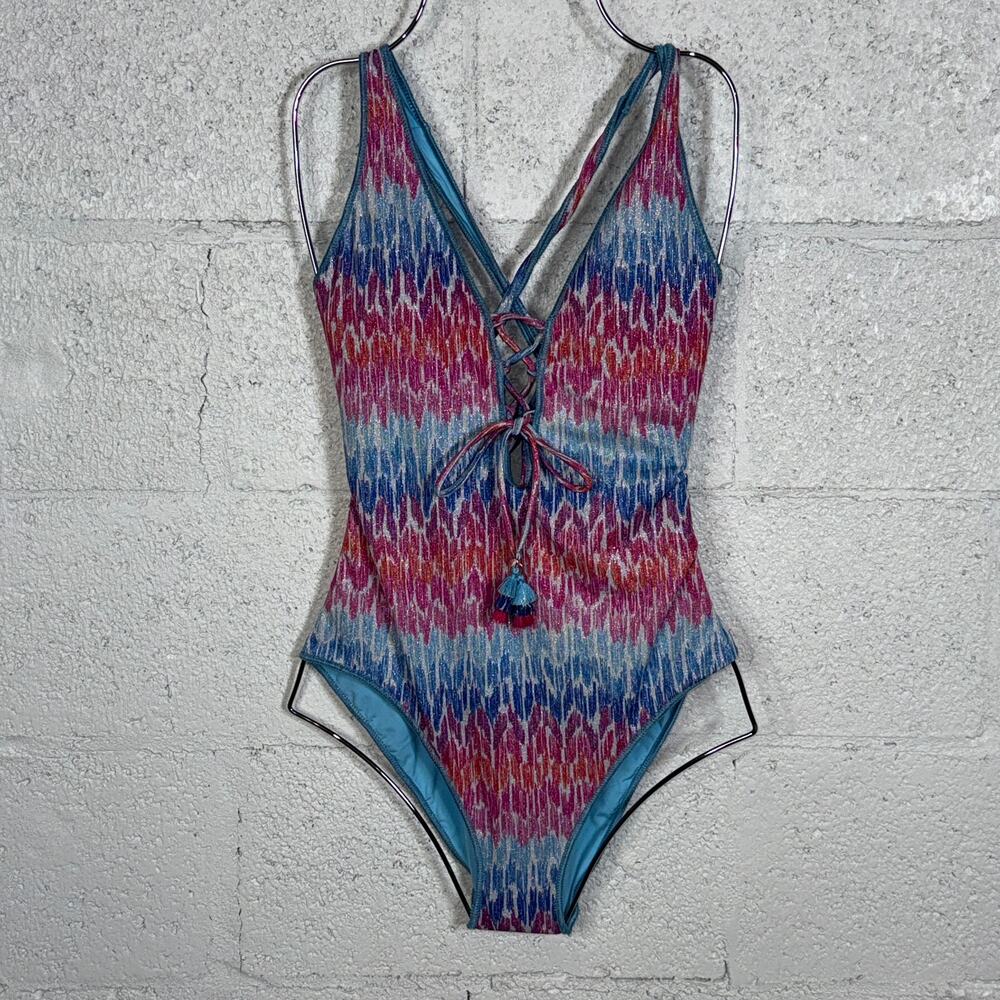 Becca Women's Joshua Tree One-Piece Swimsuit - Multi large $158